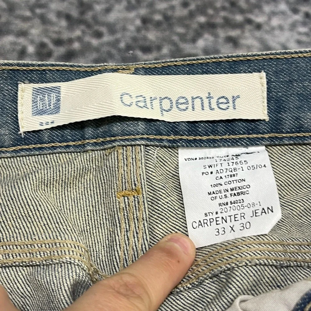 NWT‎ Gap Carpenter Jeans Mens 31x30 Blue Faded Baggy Wide Leg Vintage Y2K